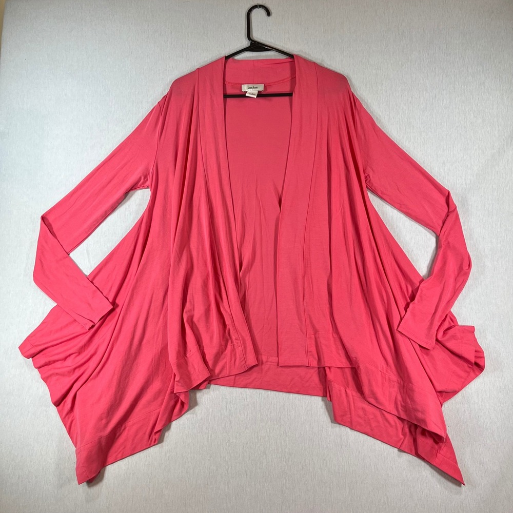 NEW Neiman Marcus Open Cardigan Women S Pink Modal Blend Loose Stretch Flow NWT